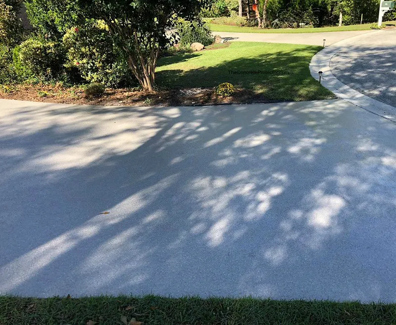 Flake coating on a concrete driveway